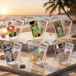 Load image into Gallery viewer, Jamaica FootWhere Souvenir Keychains. 6 Piece Set. Made in USA