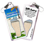 Load image into Gallery viewer, Anguilla FootWhere® Souvenir Zipper-Pulls. 72 pieces/6 assorted styles.