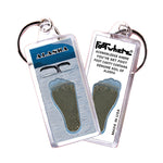 Load image into Gallery viewer, Alaska FootWhere® Souvenir Keychain. 72 pieces/ 6 assorted styles.