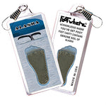 Load image into Gallery viewer, Alaska FootWhere Souvenir Zipper-Pull. 72 pieces/6 assorted styles.