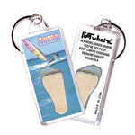 Load image into Gallery viewer, Aruba FootWhere® Souvenir Keychains. 72 pieces/6 assorted styles.