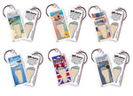 Load image into Gallery viewer, Bermuda FootWhere Souvenir Keychains. 72 pieces/6 assorted styles.