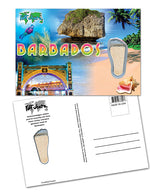 Load image into Gallery viewer, Barbados FootWhere® Souvenir Postcard. 144 Pieces/1 Gross. Made in USA
