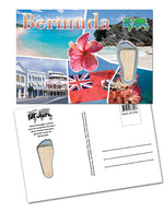Load image into Gallery viewer, Bermuda FootWhere® Souvenir Postcard. 144 Pieces/1 Gross. Made in USA