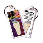 Load image into Gallery viewer, Cabo San Lucas FootWhere Souvenir Keychains. 6 assorted styles.