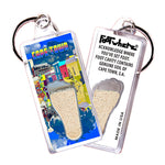 Load image into Gallery viewer, Cape Town, S.A. FootWhere® Souvenir Keychain. Made in USA