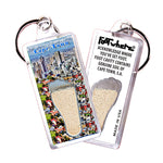 Load image into Gallery viewer, Cape Town, S.A. FootWhere® Souvenir Keychains. 6 Piece Set. Made in USA