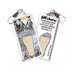Load image into Gallery viewer, Cape Town, S.A. FootWhere® Souvenir Zipper-Pulls. 6 Piece Set. Made in USA