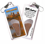 Load image into Gallery viewer, Des Moines FootWhere® Souvenir Zipper-Pull. 72 Pieces/6 Assorted Styles. Made in USA