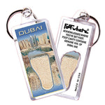 Load image into Gallery viewer, Dubai, UAE FootWhere Souvenir Keychain. Made in USA