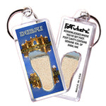 Load image into Gallery viewer, Dubai, UAE FootWhere Souvenir Keychain. Made in USA