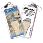 Load image into Gallery viewer, Dubai, UAE FootWhere® Souvenir Zipper-Pull. Made in USA