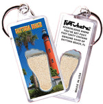 Load image into Gallery viewer, Daytona Beach FootWhere® Souvenir Keychains. 72 Pieces/6 Assorted Styles. Made in USA