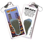 Load image into Gallery viewer, Fort Worth FootWhere® Souvenir Zipper-Pull. 72 Pieces/6 Assorted Styles. Made in USA