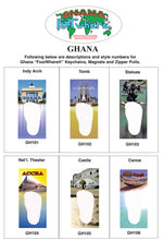 Load image into Gallery viewer, Ghana FootWhere Souvenir Keychain. Made in USA