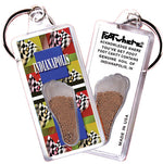 Load image into Gallery viewer, Indianapolis FootWhere® Souvenir Keychain. 72 pieces/6 assorted styles.