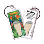 Load image into Gallery viewer, Key West FootWhere® Souvenir Keychains. 6 Piece Set. Made in USA