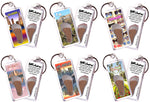 Load image into Gallery viewer, Los Angeles FootWhere® Souvenir Keychains. 6 Piece Set. Made in USA
