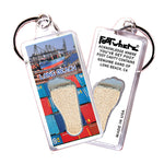 Load image into Gallery viewer, Long Beach FootWhere® Souvenir Keychains. 6 Piece Set. Made in USA