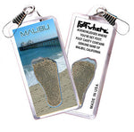 Load image into Gallery viewer, Malibu FootWhere Souvenir Zipper-Pulls. 6 Piece Set. Made in USA
