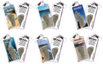 Load image into Gallery viewer, Malibu FootWhere Souvenir Zipper-Pulls. 6 Piece Set. Made in USA