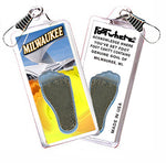 Load image into Gallery viewer, Milwaukee FootWhere® Souvenir ZipperPull. 72 pieces/ 6 assorted styles.