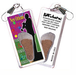 Load image into Gallery viewer, New Orleans FootWhere® Souvenir Zipper-Pulls. 6 Piece Set. Made in USA