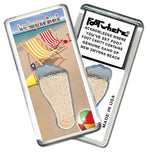 Load image into Gallery viewer, New Smyrna Beach FootWhere® Souvenir Fridge Magnets. 6 Piece Set. Made in USA