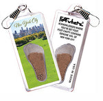 Load image into Gallery viewer, New York City FootWhere® Souvenir Zipper-Pulls. 12 Piece Set. Made in USA