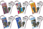 Load image into Gallery viewer, Oakland FootWhere® Souvenir Keychains. 6 Piece Set. Made in USA