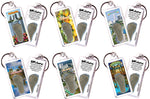 Load image into Gallery viewer, Orlando FootWhere® Souvenir Keychains. 6 Piece Set. Made in USA