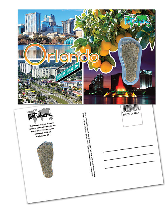Orlando FootWhere® Souvenir Postcard. 144 Pieces/1 Gross