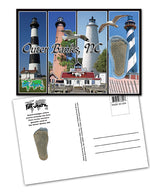 Load image into Gallery viewer, Outer Banks, NC FootWhere® Souvenir Postcard. 144 Pieces/1 Gross.