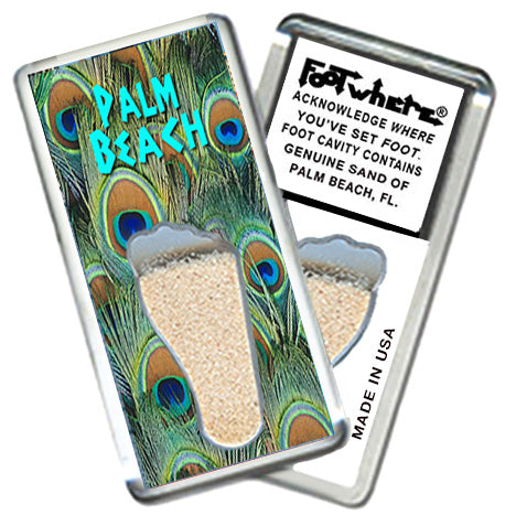Palm Beach FootWhere® Souvenir Magnet. 72 pieces/6 assorted styles.