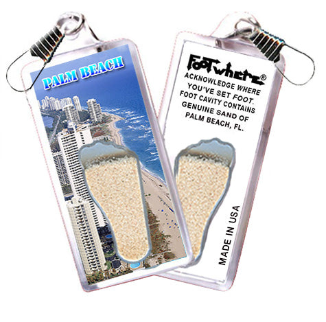 Palm Beach FootWhere® Souvenir Zipper-Pull. 72 pieces/6 assorted styles.