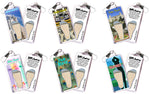 Load image into Gallery viewer, Palm Beach FootWhere® Souvenir Zipper-Pull. 72 pieces/6 assorted styles.