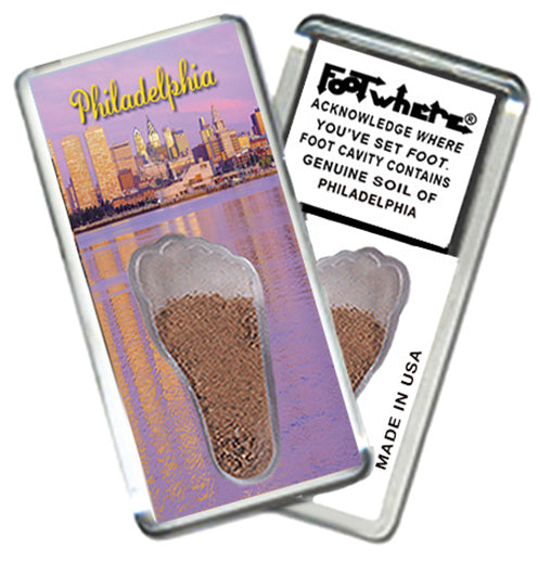 Philadelphia FootWhere® Souvenir Magnet. 72 pieces/6 assorted styles.