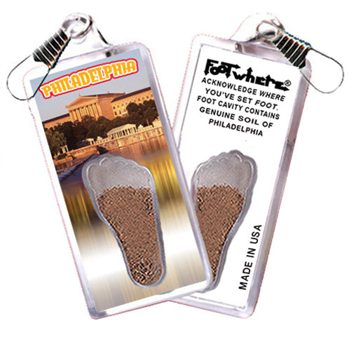 Philadelphia FootWhere® Souvenir Zipper-Pull. 72 pieces/6 assorted styles.