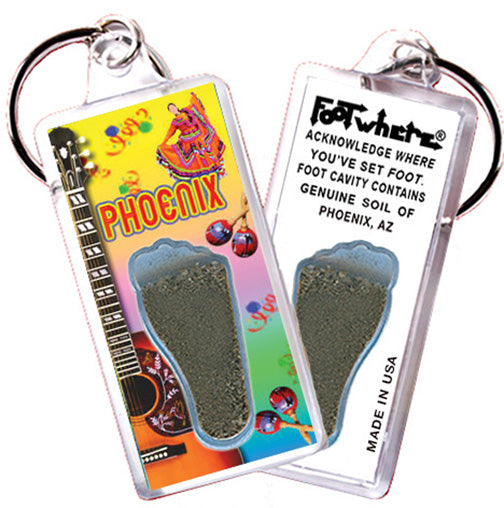 Phoenix FootWhere® Souvenir Keychain. 72 pieces/6 assorted styles.