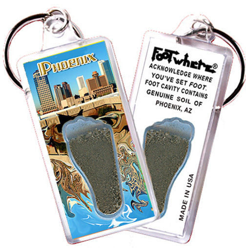 Phoenix FootWhere® Souvenir Keychain. 72 pieces/6 assorted styles.