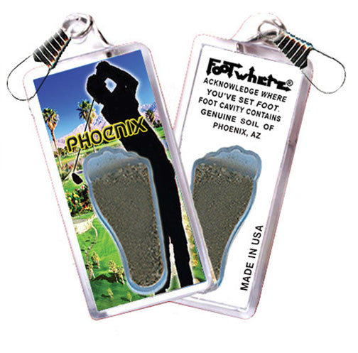 Phoenix FootWhere® Souvenir Zipper-Pull. 72 pieces/6 assorted styles.