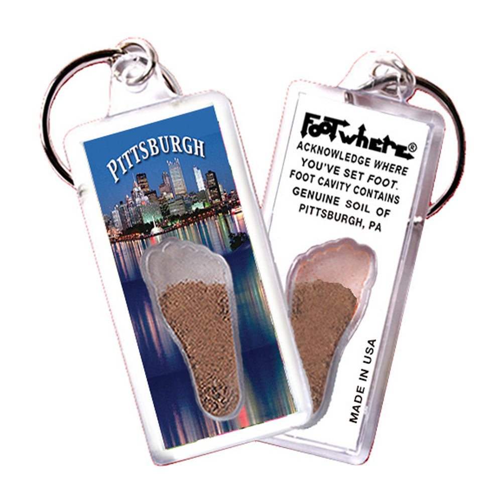 Pittsburgh FootWhere® Souvenir Keychain. 72 pieces/6 assorted styles.