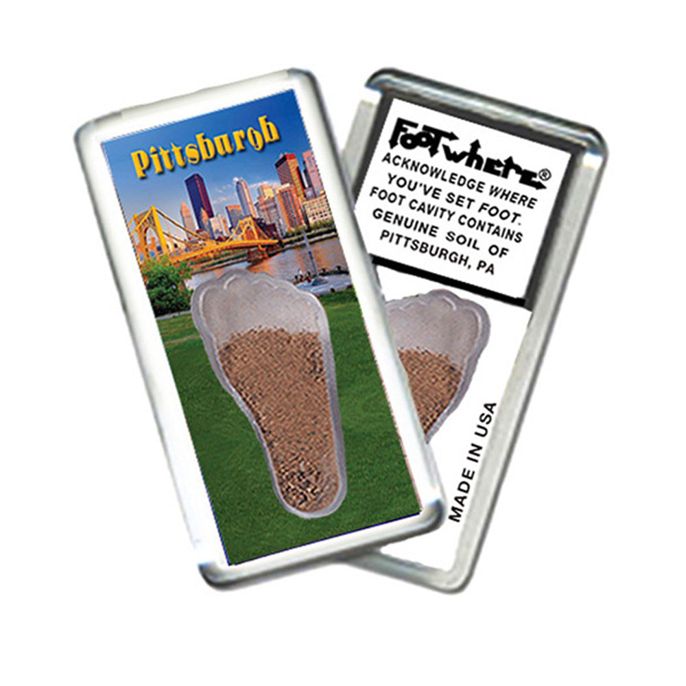 Pittsburgh FootWhere® Souvenir Magnet. 72 pieces/6 assorted styles.