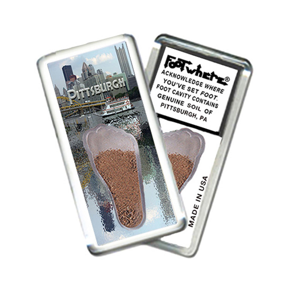 Pittsburgh FootWhere® Souvenir Magnet. 72 pieces/6 assorted styles.