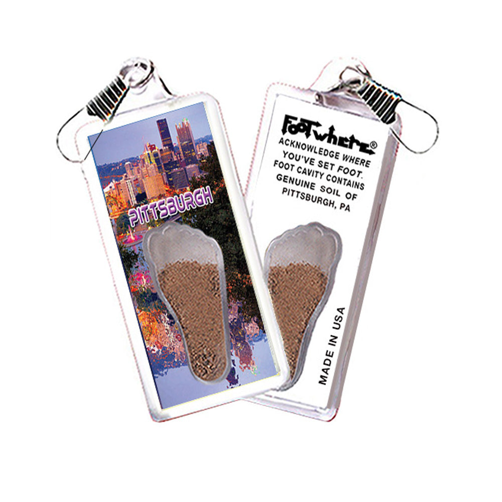 Pittsburgh FootWhere® Souvenir Zipper-Pull. 72 pieces/6 assorted styles.