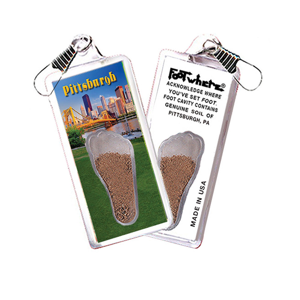 Pittsburgh FootWhere® Souvenir Zipper-Pull. 72 pieces/6 assorted styles.