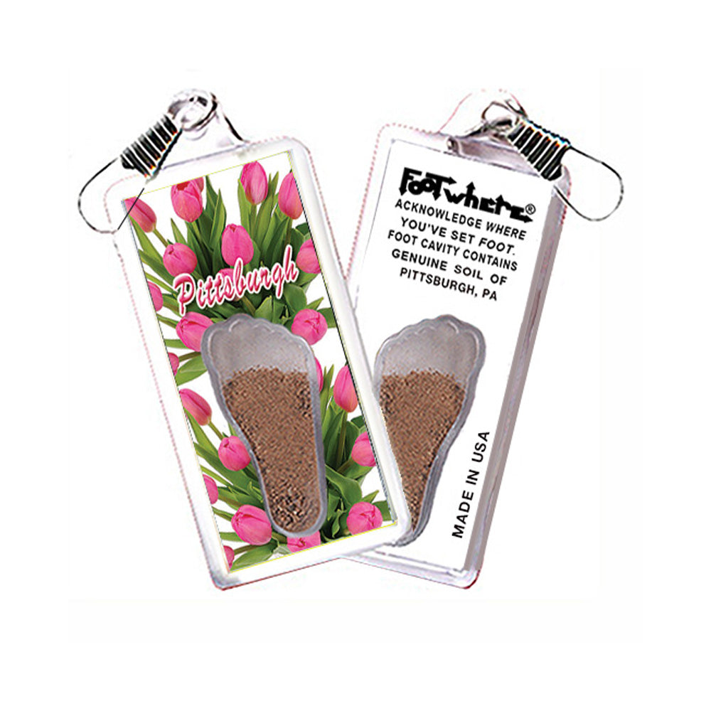 Pittsburgh FootWhere® Souvenir Zipper-Pull. 72 pieces/6 assorted styles.