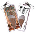 Load image into Gallery viewer, Portland, ME FootWhere® Souvenir Zipper-Pulls. 6 Piece Set. Made in USA