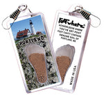 Load image into Gallery viewer, Portland, ME FootWhere® Souvenir Zipper-Pull. 72 pieces/6 assorted styles.