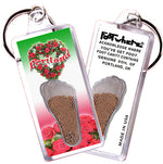 Load image into Gallery viewer, Portland, OR FootWhere® Souvenir Keychains. 6 Piece Set. Made in USA